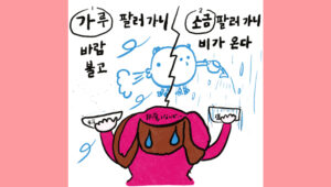 가루 팔러 가니 바람 불고, 소금 팔러 가니 비가 온다