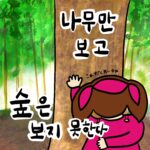 나무만 보고 숲은 보지 못한다